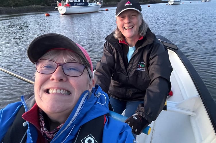Fun on the Celtic long boats in the estuary