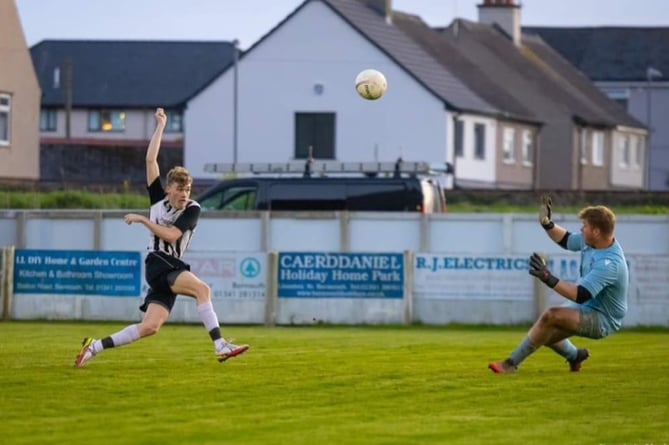 Leo Green netted a hat-trick for Barmouth