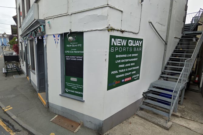 New Quay Football Club bar on Margaret Street