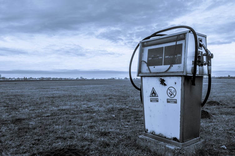 Derelict petrol pump fuel prices