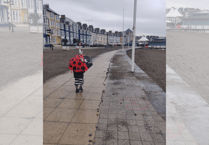 Cleaners sweep away peace pebbles on Aber prom