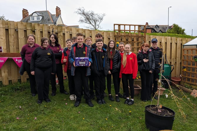 Bethan Williams and the Eco group at the school attended Llys Cadfan weekly where they learnt about dementia and the value of what this garden project will mean to the residents