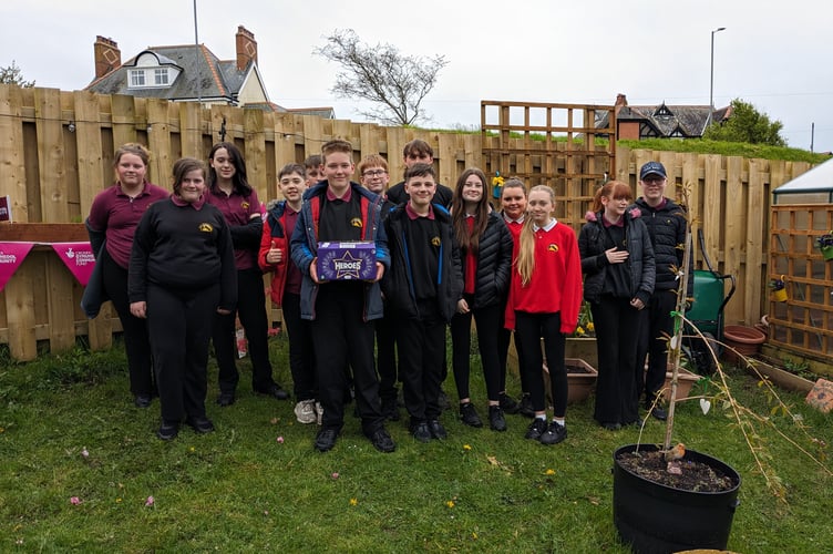Bethan Williams and the Eco group at the school attended Llys Cadfan weekly where they learnt about dementia and the value of what this garden project will mean to the residents