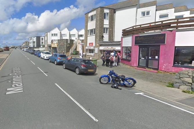 The Billie Jean Hairdressing salon on Marine Parade in Tywyn, which could be turned into an ice cream, dessert and coffee shop if plans are approved by Gwynedd Council. Photo: Google Maps