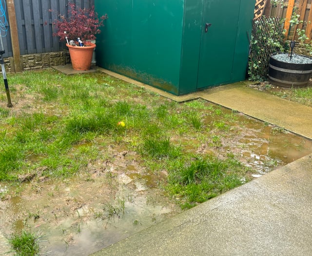 Residents 'can't enjoy' flooded gardens & want Adra to sort them out