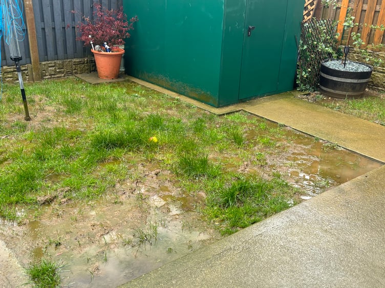 Anne Cook is angry about the state of her flooded garden