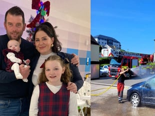 Charity car wash to help family say thank you to Tŷ Hafan
