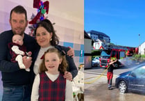 Charity car wash to help family say thank you to Tŷ Hafan
