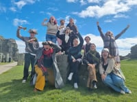 Students turned town criers want to know what people have to say
