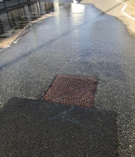 Mr Stevens has captured this image of the leak