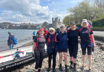 Porthmadog rowers take on tough Castle to Castle Challenge