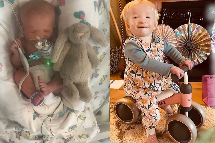 Erin Owen who spent nearly a month on the Special Care Baby Unit (SCBU) at Glangwili Hospital 