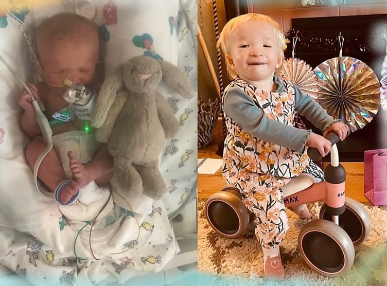 Erin Owen who spent nearly a month on the Special Care Baby Unit (SCBU) at Glangwili Hospital