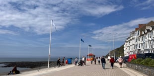 Unite Against Racism protest at Aberystwyth Bandstand today