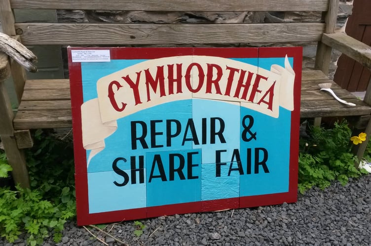 The next Repair and Share Fair will be on Sunday 19 May at Y Plas in Machynlleth