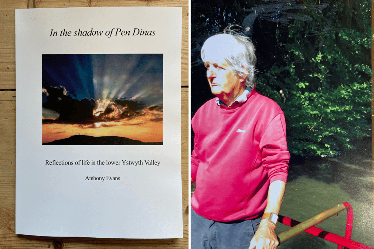 In The Shadow of Pendinas (left) and author Anthony Evans (right)