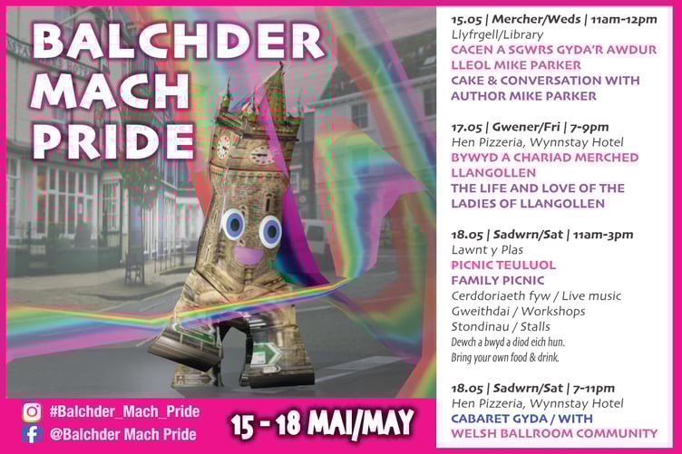 Balchder Machynlleth Pride begins 15-18 May with a whole host of events