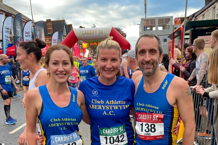 Tracey Breedon, Lina Land and Edd Land at the Cardiff 5k
