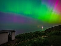 Northern lights brighten up the night sky