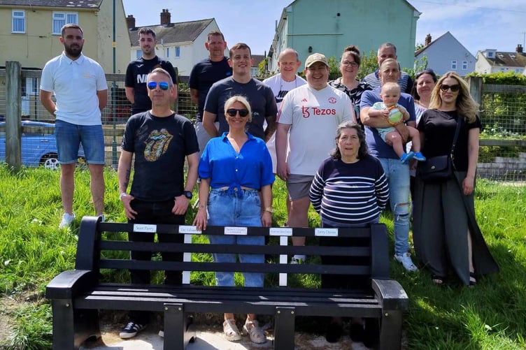 The memorial bench was unveiled before Saturday's game at Penparcau