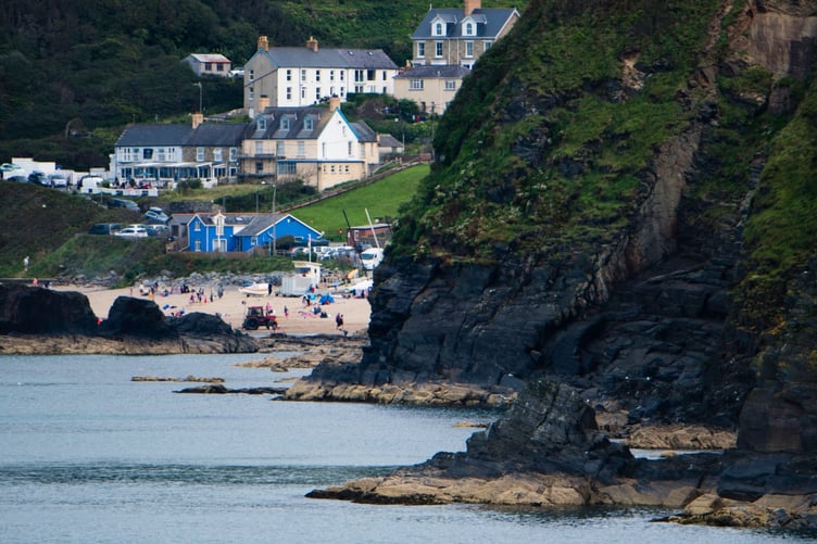 The Ceredigion coastline at Tresaith, west wales