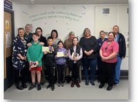 Youngsters knit hats to donate to Special Care Baby Unit