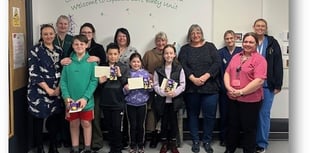 Youngsters knit hats to donate to Special Care Baby Unit