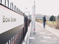Bow Street train station marks third anniversary