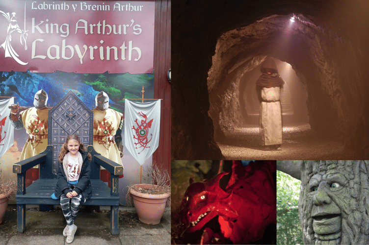 During our visit to King Arthur's Labyrinth we encountered thrones, Dark Age guides, dragons and talking trees...