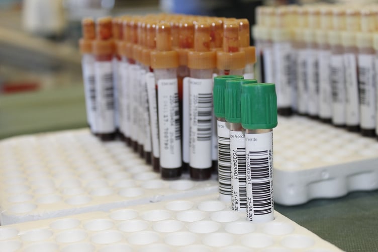 Vials of blood