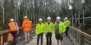 Replacement bridges installed near Porth Penrhyn on Lôn Las Ogwen