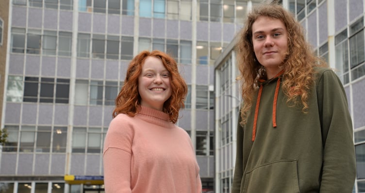Cordelia Bryant (left) and Alice Walker who will be working in Canada over the summer after securing Mitacs Globalink Research Internships