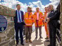 Heritage plaque for Barmouth Viaduct and new name for locomotive