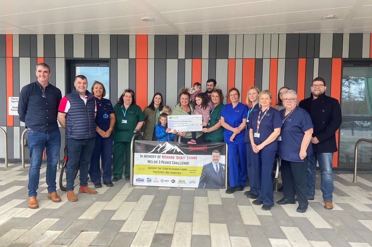 Three Peaks Challenge cheque presentation