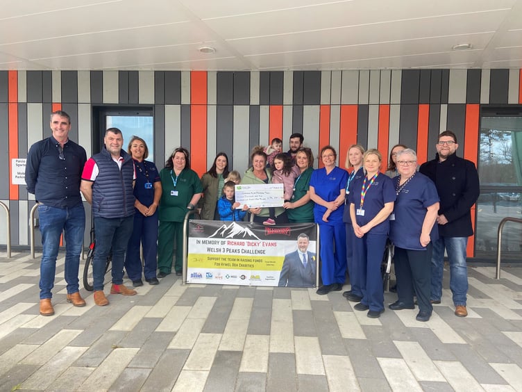 Three Peaks Challenge cheque presentation