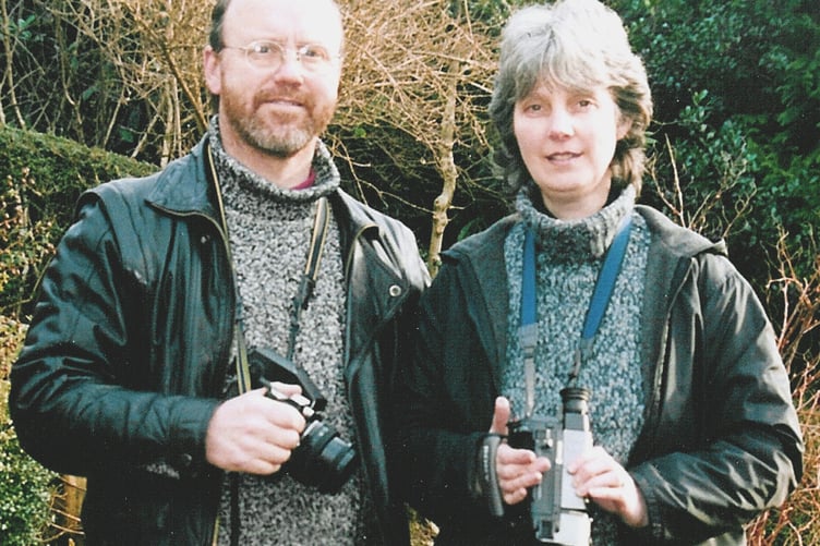 Ray and Julia Gunn in circa 2003 with their archiving weapons- a camera and video camera