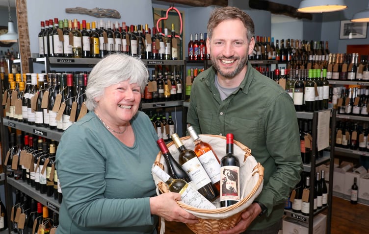 Llinos Rowlands, of Gwin Dylanwad, with Lafan consultant Jamie Hughes. Photo: Rick Matthews