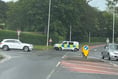 Aberystwyth road closed following collision
