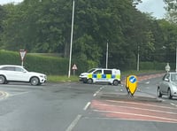 Aberystwyth road closed following collision