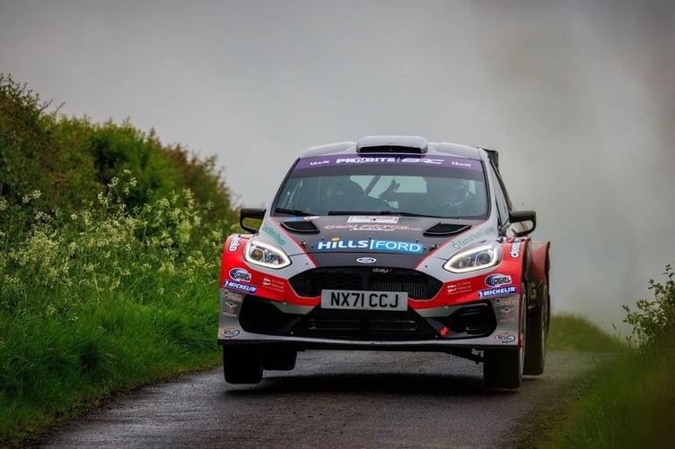 Osian Pryce and Rhodri Evans in their Dom Buckley RSC-prepared Ford Fiesta Rally2
