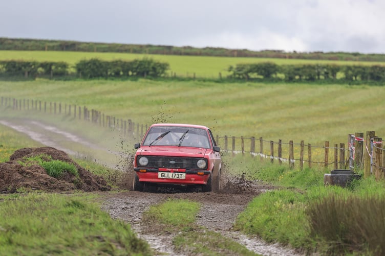 A Mk2 Escort mid way though the Classic Tracks rally