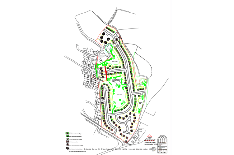 The five houses were the beginning of a much larger housing development, involving the eventual building of 261 dwellings