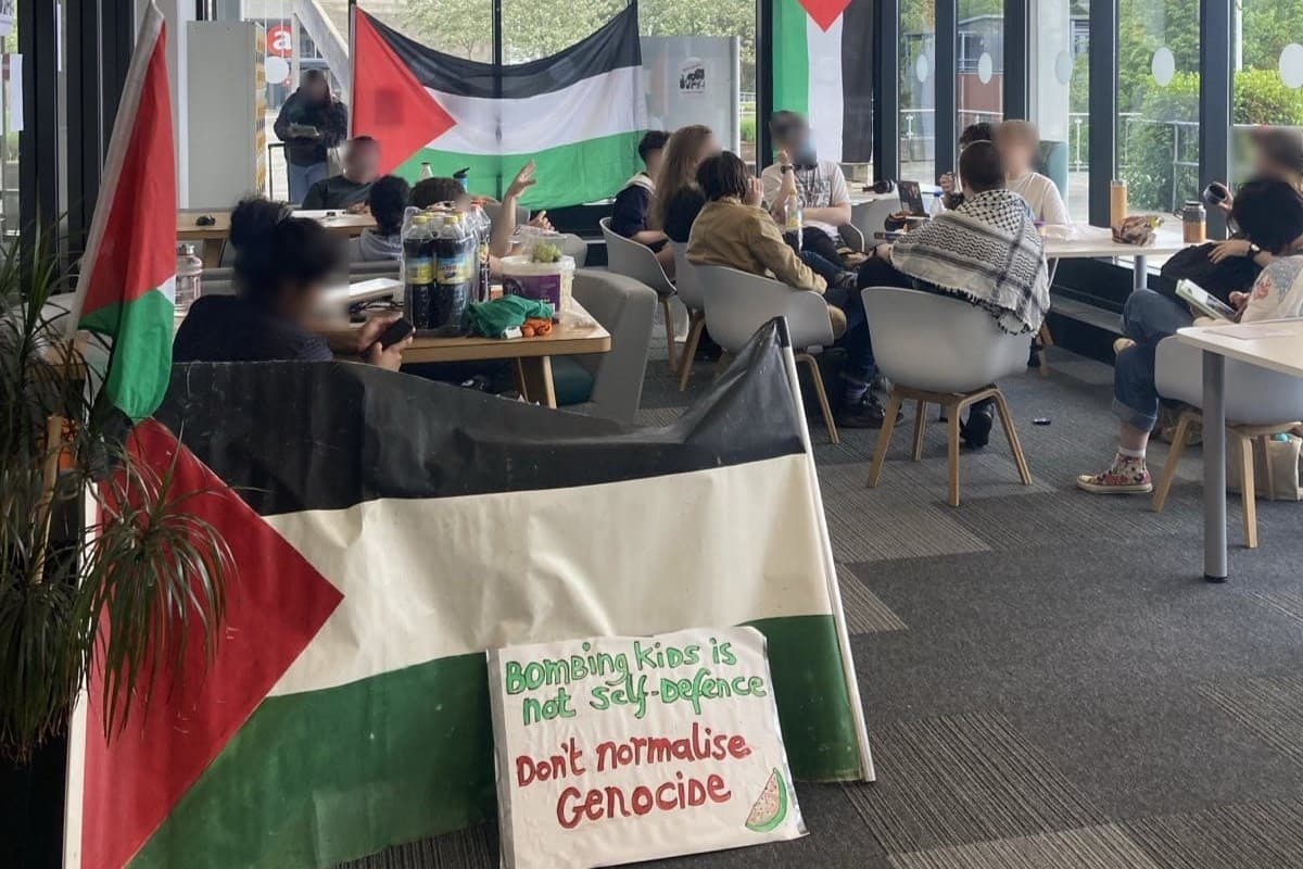 Protestors stage sit-in at Aberystwyth University library in protest against Israel ties - Vimarsana News