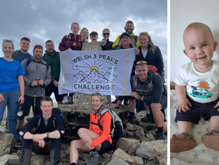 Group take on climb to say thank you for saving life of baby Cai