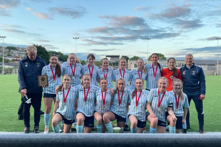 Welsh champions Ceredigion School U16s Girls