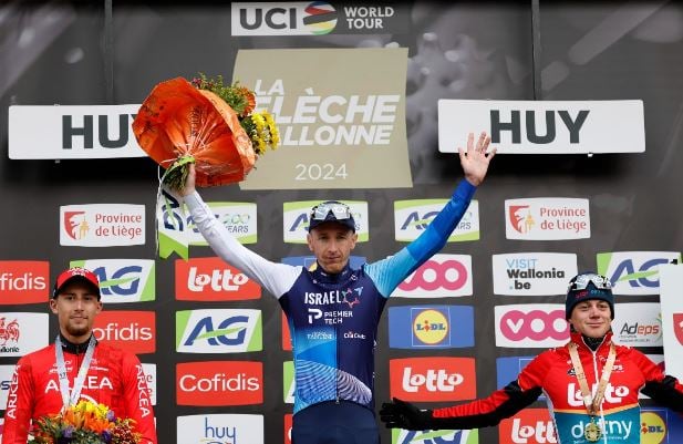 Stevie on the podium