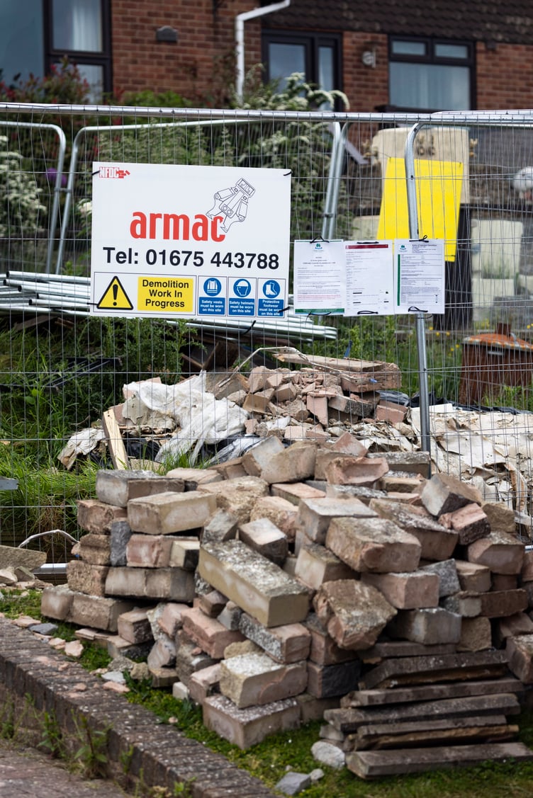 Demolition work has begun on Britain's biggest man cave, 10 years on from when it was constructed without planning permission by Graham Wildin. Cinderford, Gloucestershire. June 04 2024.  The UK's âbiggest man caveâ is finally being torn down after a long running battle over the "eyesore" built more than ten years ago. Millionaire Graham Wildin, 70, has continuously defied court orders to knock down his illegal 10,000sq/ft leisure complex - and has even served jail time over it. The row has been ongoing since 2014 when he built the man cave with a bowling alley, casino and a cinema at the back of his home - without planning permission. Wildin, of Cinderford, Glos, was even locked up for failing to comply with a court order to decommission the building and has lost a string of other court cases.