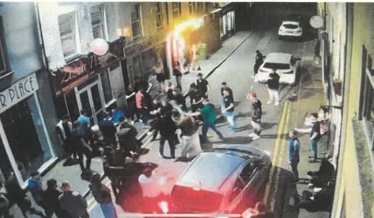 Bangor High Street at night. Photo: Gwynedd Council licensing application