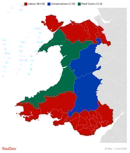 YouGov's first seat projections for July's General Election