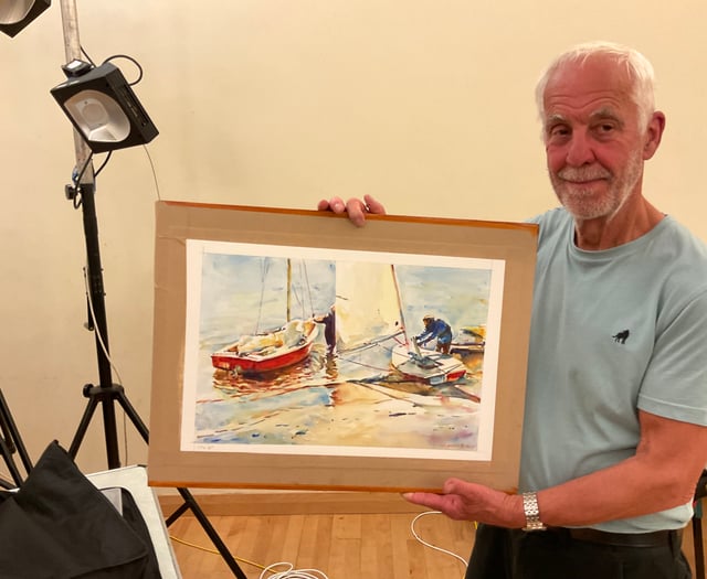 Watercolour artist Graham Berry shares talents with Aberdyfi group